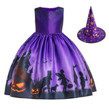 Maxbell Girl Halloween Costume Dress Fancy Dress up Witch Dress for Girls Outfit 130cm