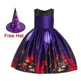 Maxbell Girl Witch Halloween Costume Dress Fancy Dress Cosplay Festival Party Outfit Height 130cm