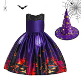 Maxbell Girl Witch Halloween Costume Dress Fancy Dress Cosplay Festival Party Outfit Height 140cm