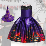 Maxbell Girl Witch Halloween Costume Dress Fancy Dress Cosplay Festival Party Outfit Height 140cm