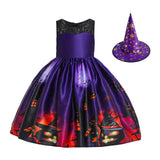 Maxbell Girl Witch Halloween Costume Dress Fancy Dress Cosplay Festival Party Outfit Height 150cm