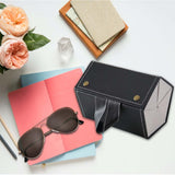 Maxbell Travel Sunglass Organizer Multipurpose Women Men Sunglasses Storage Case Black