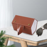 Maxbell Travel Sunglass Organizer Multipurpose Women Men Sunglasses Storage Case Brown