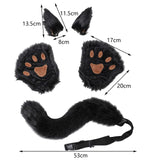 Maxbell Costume Set Halloween Ears Tail Paw Fancy Costume Cosplay Party black