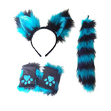 Maxbell Fox Ears Hair Hoop Costume Dress Cosplay Gloves Tail Kids Adult Carnival