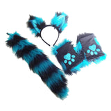 Maxbell Fox Ears Hair Hoop Costume Dress Cosplay Gloves Tail Kids Adult Carnival