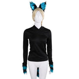 Maxbell Fox Ears Hair Hoop Costume Dress Cosplay Gloves Tail Kids Adult Carnival