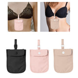 Maxbell hide Washable bra Pouch Credit Cards Wash Bag for Travel Women Black