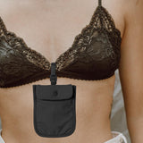 Maxbell hide Washable bra Pouch Credit Cards Wash Bag for Travel Women Black