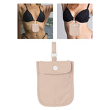 Maxbell hide Washable bra Pouch Credit Cards Wash Bag for Travel Women Skin