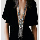 Maxbell Bohemian Pendant Necklace Sweater Chain Vintage Personalized for Women Girls Gold