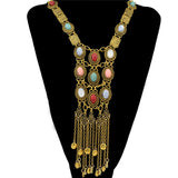 Maxbell Bohemian Pendant Necklace Sweater Chain Vintage Personalized for Women Girls Gold