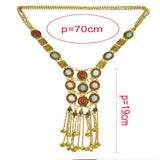 Maxbell Bohemian Pendant Necklace Sweater Chain Vintage Personalized for Women Girls Gold