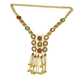 Maxbell Bohemian Pendant Necklace Sweater Chain Vintage Personalized for Women Girls Gold