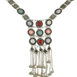 Maxbell Bohemian Pendant Necklace Sweater Chain Vintage Personalized for Women Girls Silver