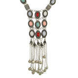 Maxbell Bohemian Pendant Necklace Sweater Chain Vintage Personalized for Women Girls Silver
