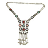 Maxbell Bohemian Pendant Necklace Sweater Chain Vintage Personalized for Women Girls Silver