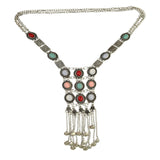 Maxbell Bohemian Pendant Necklace Sweater Chain Vintage Personalized for Women Girls Silver