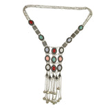 Maxbell Bohemian Pendant Necklace Sweater Chain Vintage Personalized for Women Girls Silver