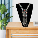 Maxbell Bohemian Pendant Necklace Sweater Chain Vintage Personalized for Women Girls Silver