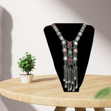 Maxbell Bohemian Pendant Necklace Sweater Chain Vintage Personalized for Women Girls Silver