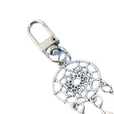 Maxbell Feather Key Chain Keyring Key Buckle Tassel Charms Lucky Decor for Supplies Silvery
