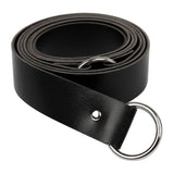 Maxbell Medieval O Ring Belt PU Fashion Decoration for Shirts Parties Women Black
