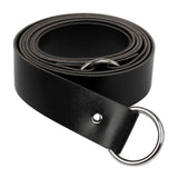 Maxbell Medieval O Ring Belt PU Fashion Decoration for Shirts Parties Women Black