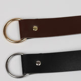 Maxbell Medieval O Ring Belt PU Fashion Decoration for Shirts Parties Women Black