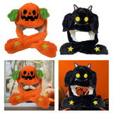 Maxbell Plush Ear Moving Jumping Hat Cap Comfortable Earflaps for Halloween Birthday Orange