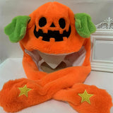 Maxbell Plush Ear Moving Jumping Hat Cap Comfortable Earflaps for Halloween Birthday Orange