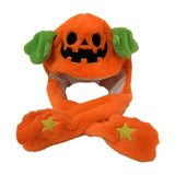 Maxbell Plush Ear Moving Jumping Hat Cap Comfortable Earflaps for Halloween Birthday Orange