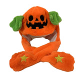 Maxbell Plush Ear Moving Jumping Hat Cap Comfortable Earflaps for Halloween Birthday Orange