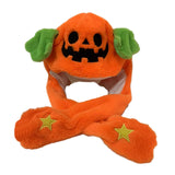 Maxbell Plush Ear Moving Jumping Hat Cap Comfortable Earflaps for Halloween Birthday Orange