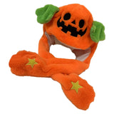 Maxbell Plush Ear Moving Jumping Hat Cap Comfortable Earflaps for Halloween Birthday Orange