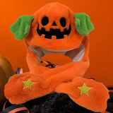 Maxbell Plush Ear Moving Jumping Hat Cap Comfortable Earflaps for Halloween Birthday Orange