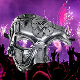 Maxbell Creative Punk Cover Cosplay Costume Props for Party Carnival Decoration Antique Argent