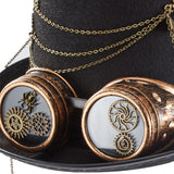 Maxbell Vintage Style Steampunk Top Hat Cosplay Goggles Halloween Party Women Metal