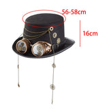 Maxbell Vintage Style Steampunk Top Hat Cosplay Goggles Halloween Party Women Metal