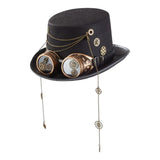 Maxbell Vintage Style Steampunk Top Hat Cosplay Goggles Halloween Party Women Metal