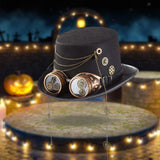 Maxbell Vintage Style Steampunk Top Hat Cosplay Goggles Halloween Party Women Metal
