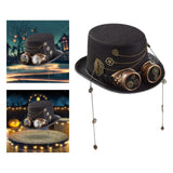 Maxbell Vintage Style Steampunk Top Hat Cosplay Goggles Halloween Party Women Metal