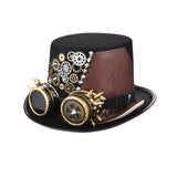 Maxbell Retro Style Steampunk Top Hat Cosplay Metal Costume Head Gear Halloween  S 54cm-56cm