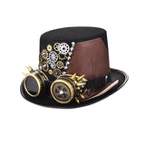 Maxbell Retro Style Steampunk Top Hat Cosplay Metal Costume Head Gear Halloween  S 54cm-56cm