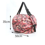 Maxbell Shopping Bags Foldable Waterproof Grocery Bags Travel Storage Bag Pink
