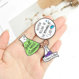 Maxbell 4x Enamel Brooches Science Pins Alloy for Backpack Decoration Science Lover