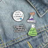 Maxbell 4x Enamel Brooches Science Pins Alloy for Backpack Decoration Science Lover