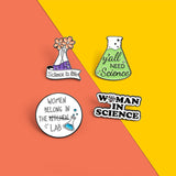 Maxbell 4x Enamel Brooches Science Pins Alloy for Backpack Decoration Science Lover