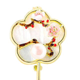 Maxbell Chic Brooch Pin Metal Durable with Tassel Brooches for Girls Boys Lapel Gift Plum