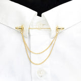 Maxbell Brooch Tassel Chain Clip Clothes Accessories Lapel Pin Brooches Pins Gift Aureate